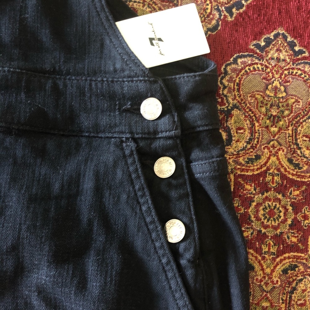 7 for all Mankind denim jumper dress - Picture 7 of 13